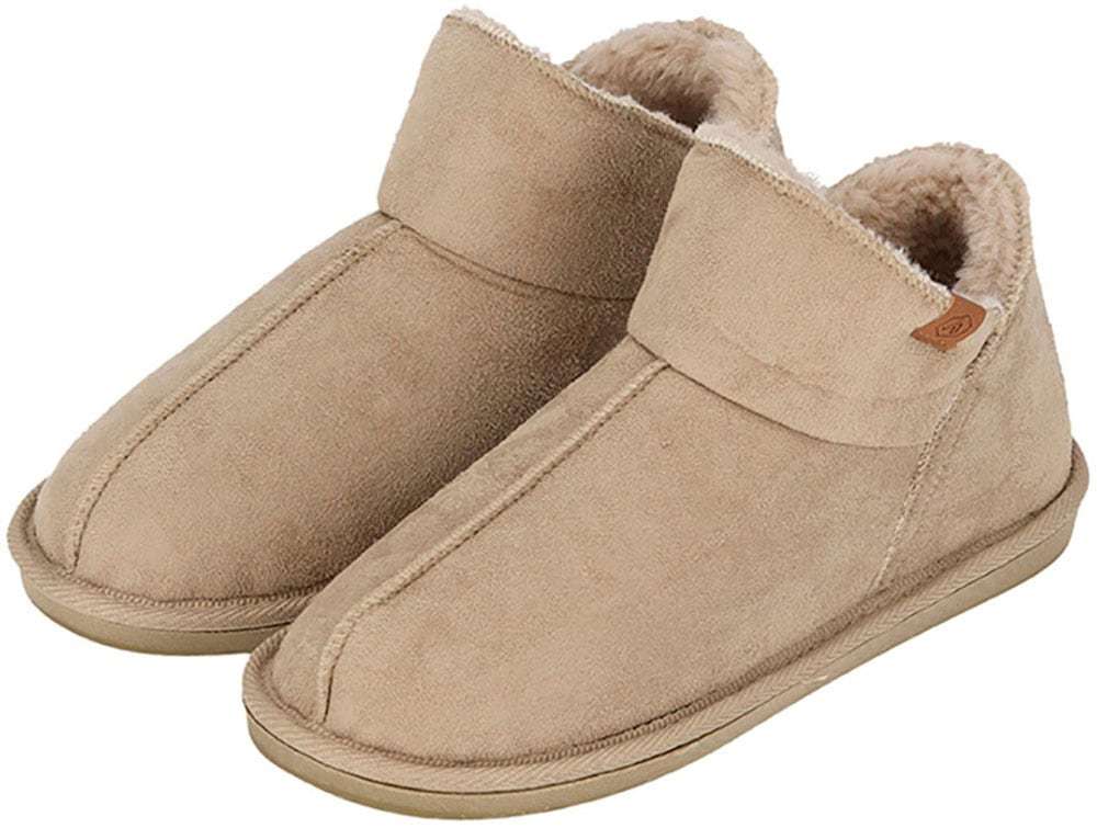 Тапочки с тиснением логотипа и уютные. LADIES HOME BOOTS SUEDE
