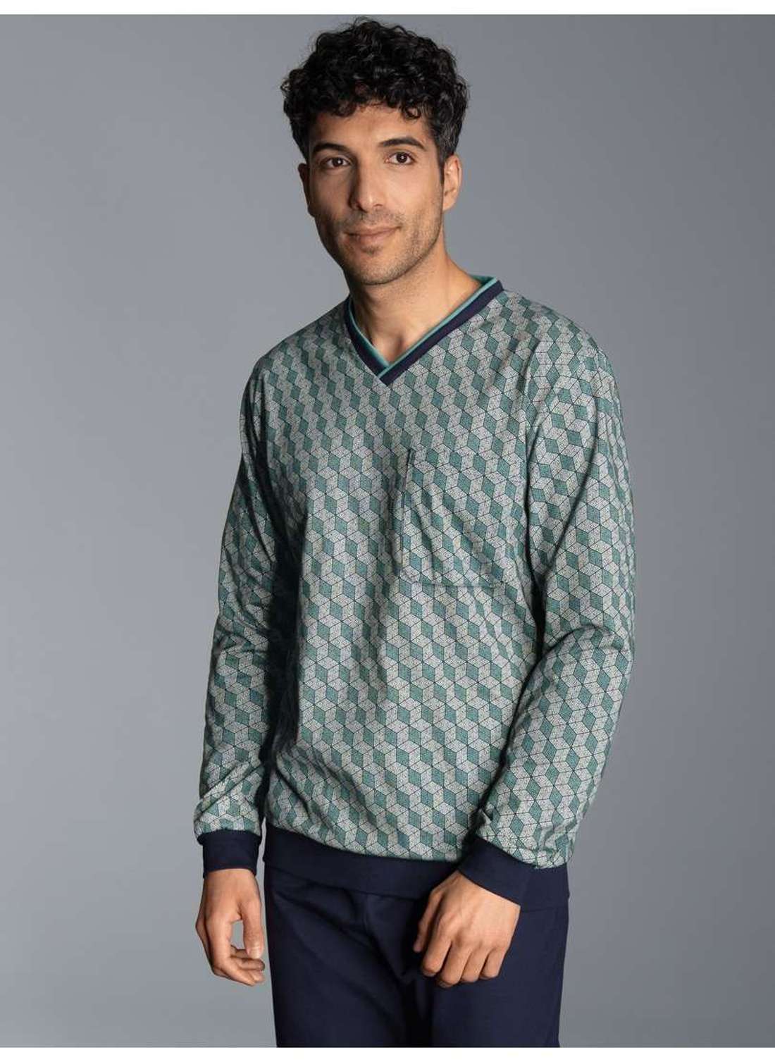 Пижамы TRIGEMA Pyjama-Oberteil mit Allover-Print