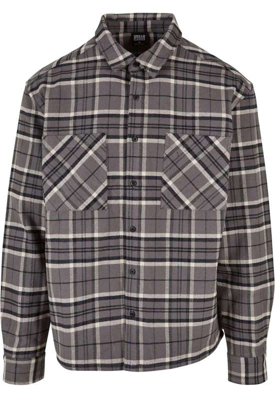 Рубашка с длинным рукавом Urban Classics Herren Boxy Kane Check Shirt