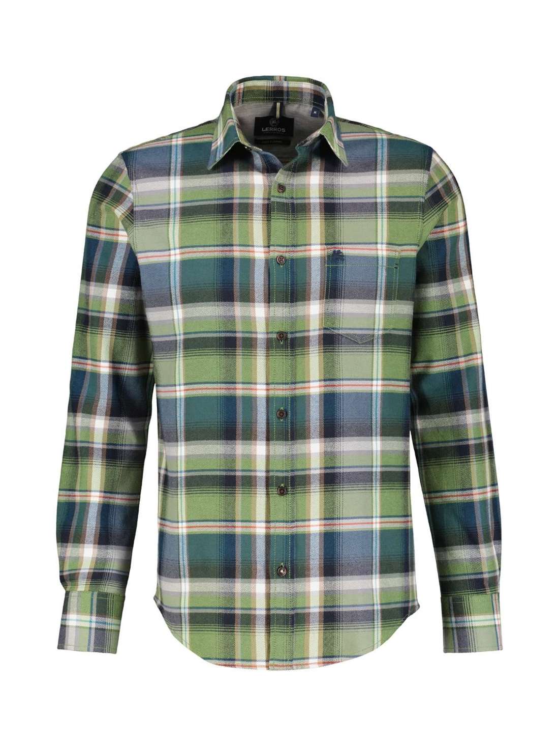 Рубашка в клетку LERROS Herrenhemd in Karo-Flanellqualität