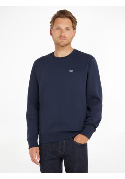 Толстовка с логотипом бренда на груди. TJM REGULAR FLEECE C NECK