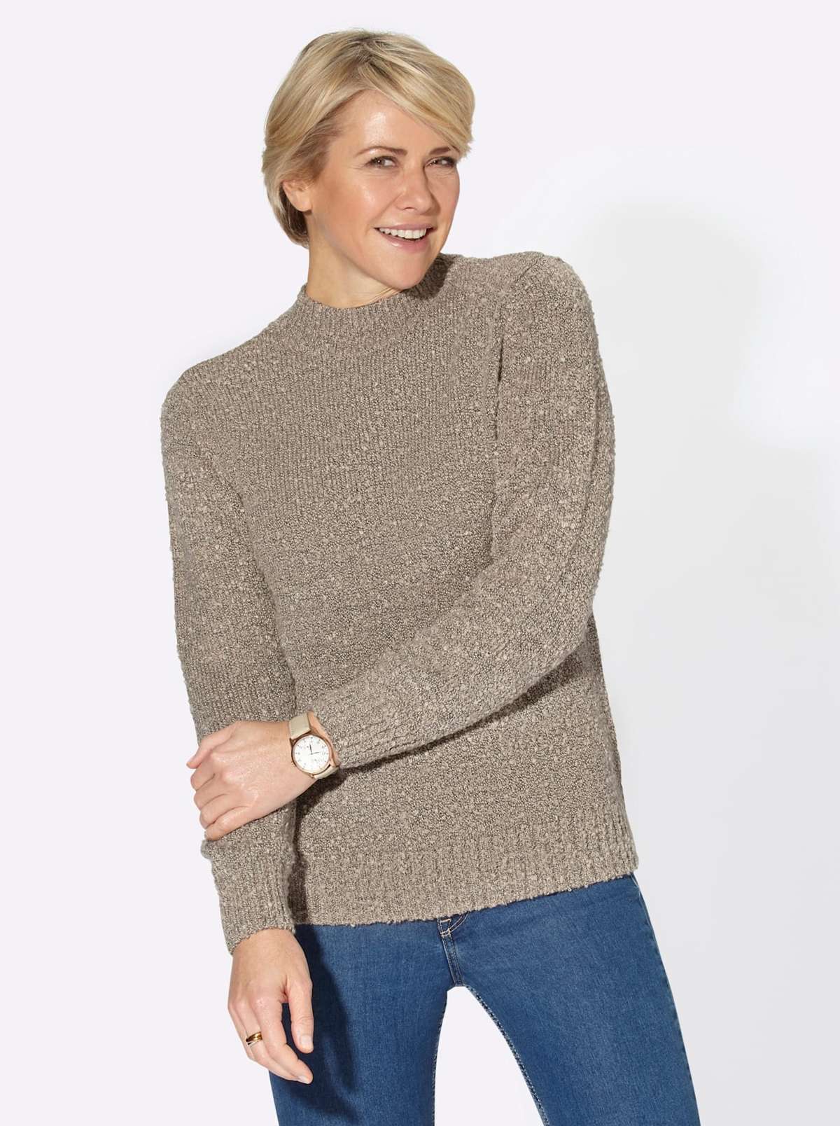 Свитер с воротником-стойкой Pullover