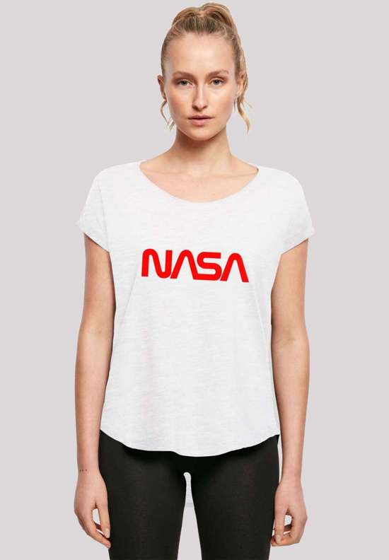 футболка Long Cut T-Shirt NASA Modern Logo White