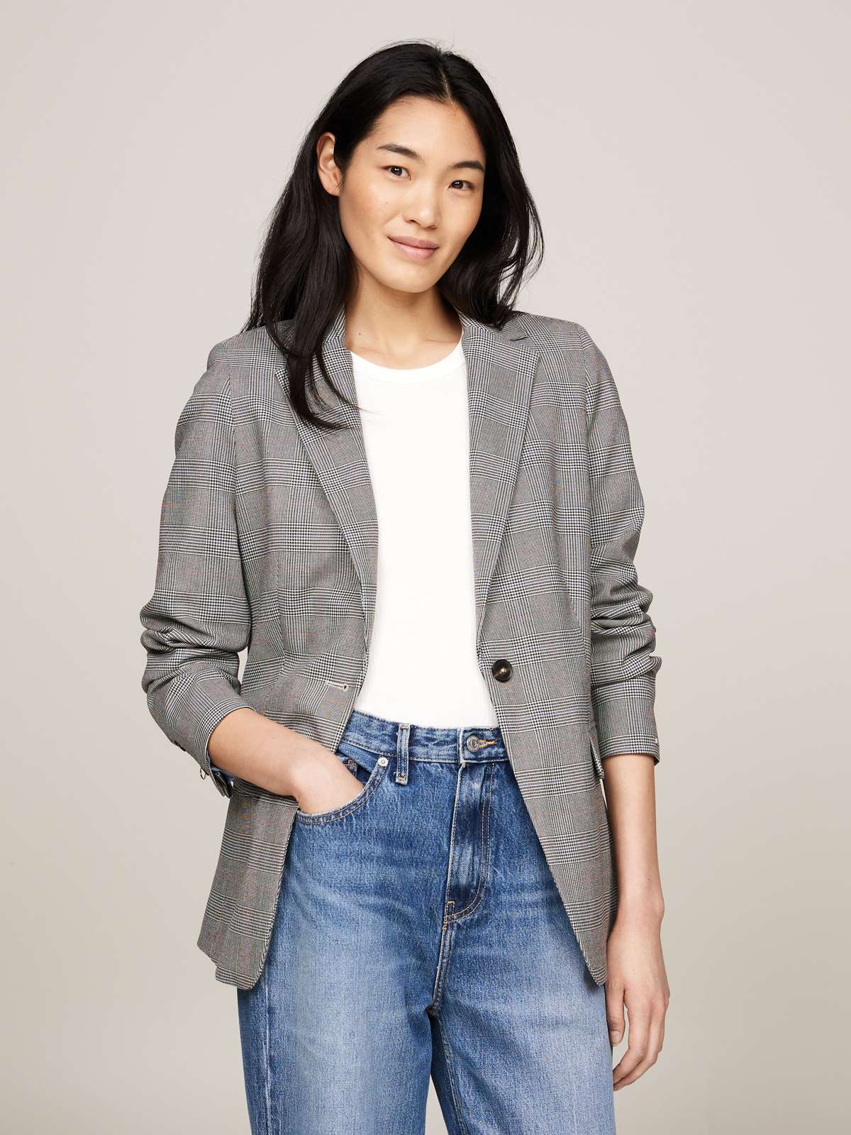 Короткий пиджак POW CHECK REGULAR BLAZER