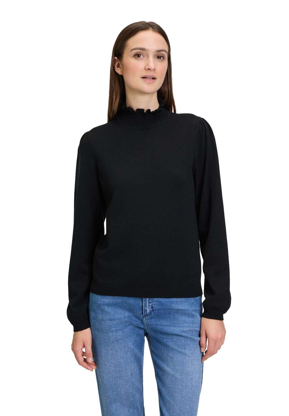 Вязаный свитер Strickpullover mit Rüschen