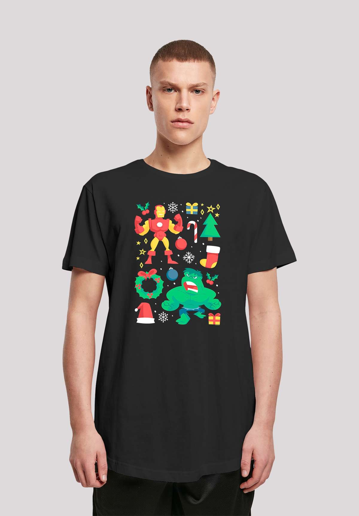 футболка Marvel Universe Iron Man And Hulk Weihnachten