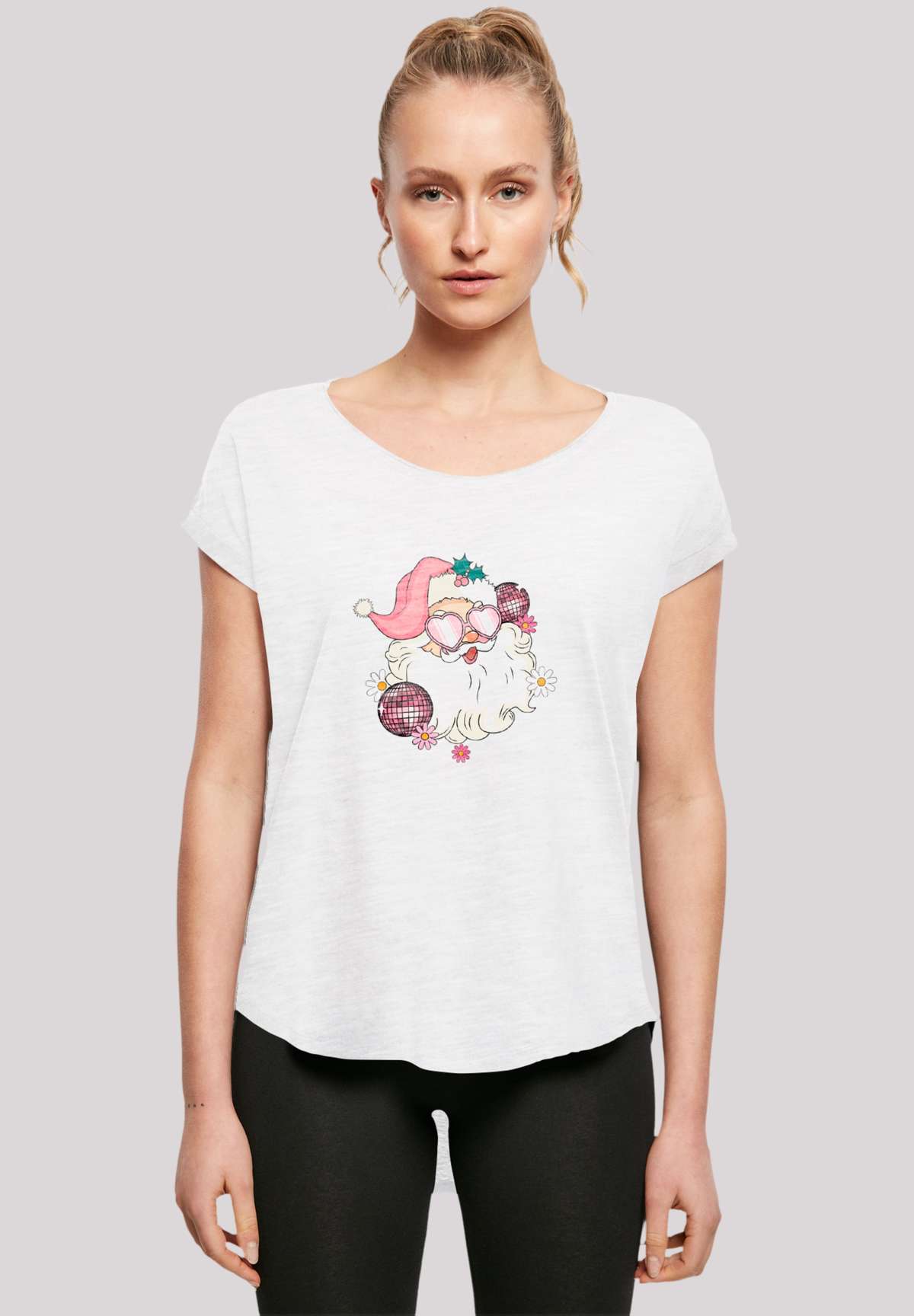 футболка Pink Retro Disco Santa Weihnachten