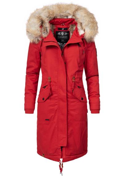 Зимнее пальто, стильная женская парка с капюшоном из искусственного меха.