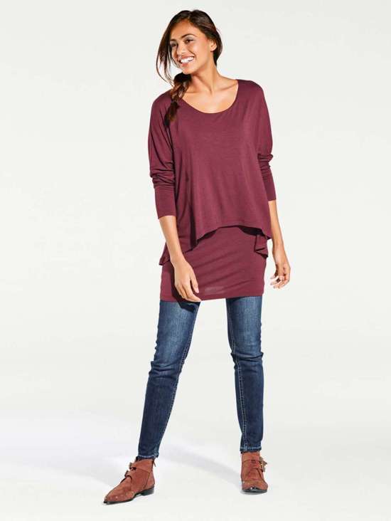 рубашка с круглым вырезом Rundhals-Shirt