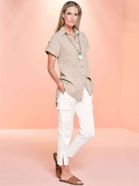 Блузка с короткими рукавами