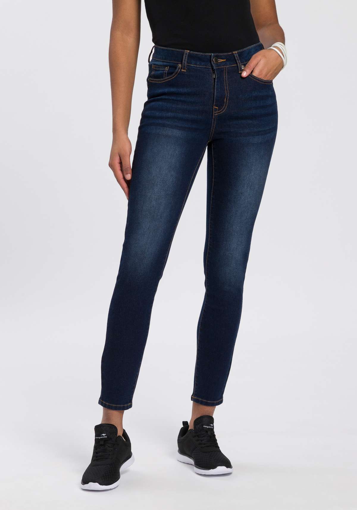 Джинсы узкого кроя CROPPED HIGH WAIST SLIM FIT