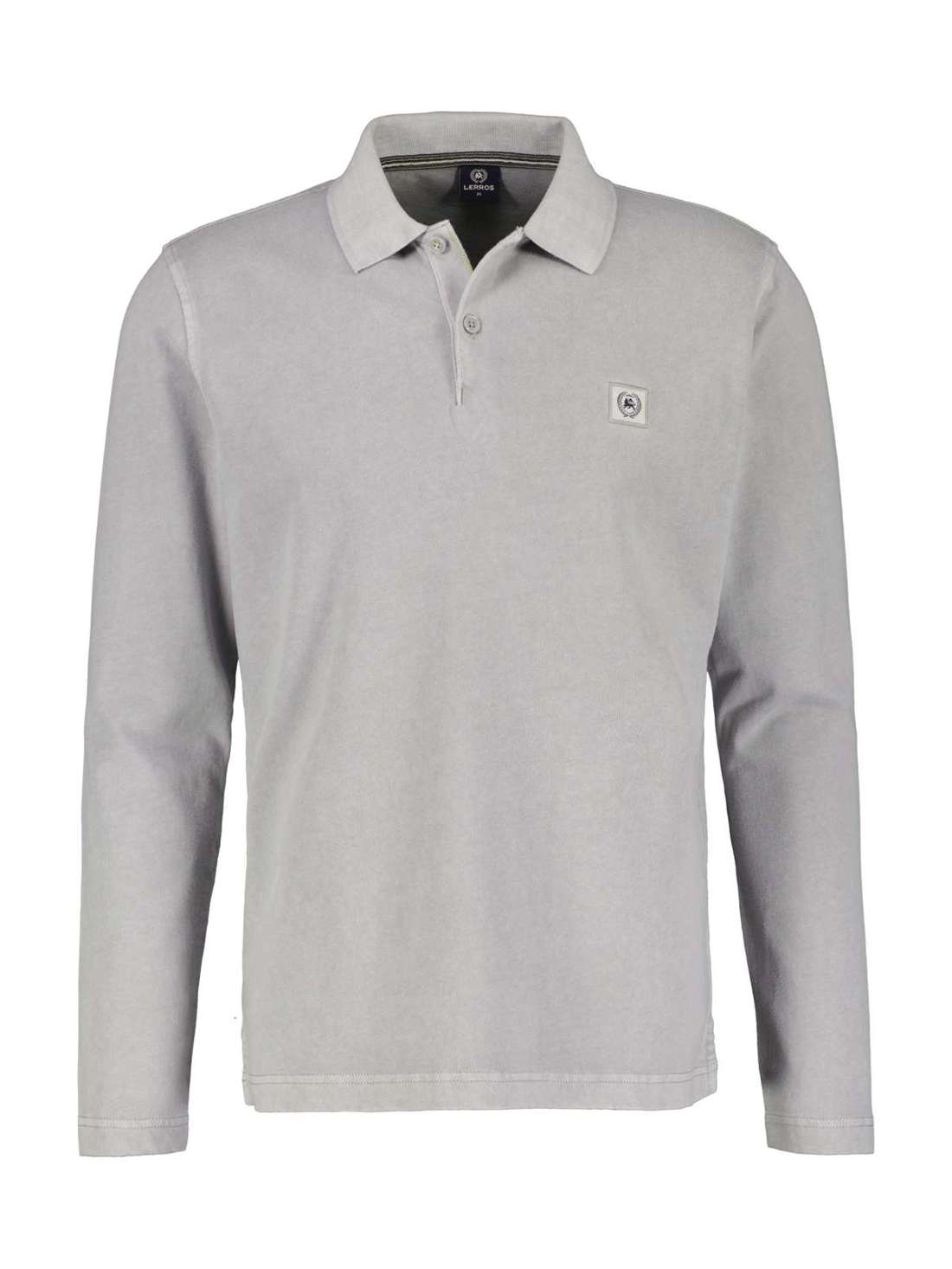 Рубашка-поло с длинными рукавами и вышивкой логотипа