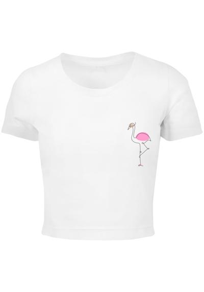 футболка Damen Ladies Flamingo Cropped Tee