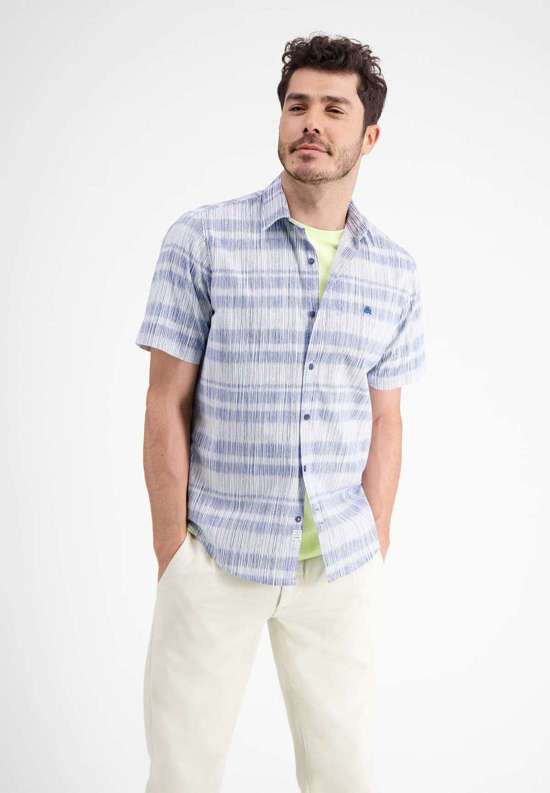 Рубашка с коротким рукавом LERROS Halbarmhemd in sommerlicher Strukturqualität