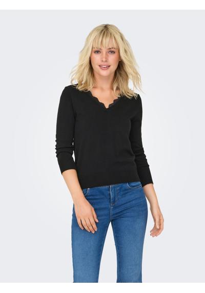 свитер с V-образным вырезом ONLSUN LS LACE V-NECK CC KNT