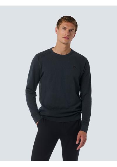 Свитер с круглым вырезом No Excess Rundhalspullover mit Raffinierter Zwei-Farben-Jacquard