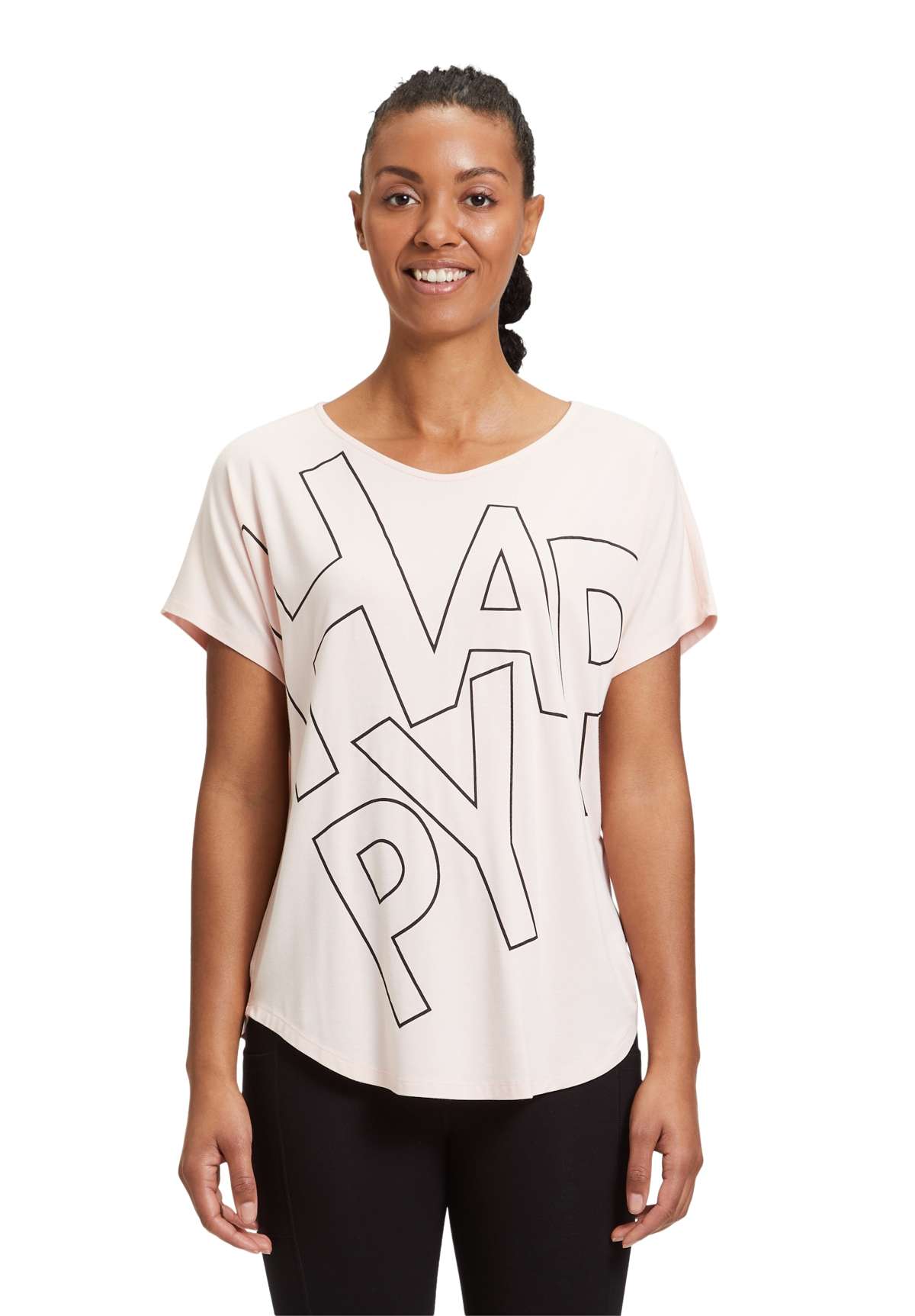 Рубашка с коротким рукавом Oversize-Shirt mit V-Ausschnitt