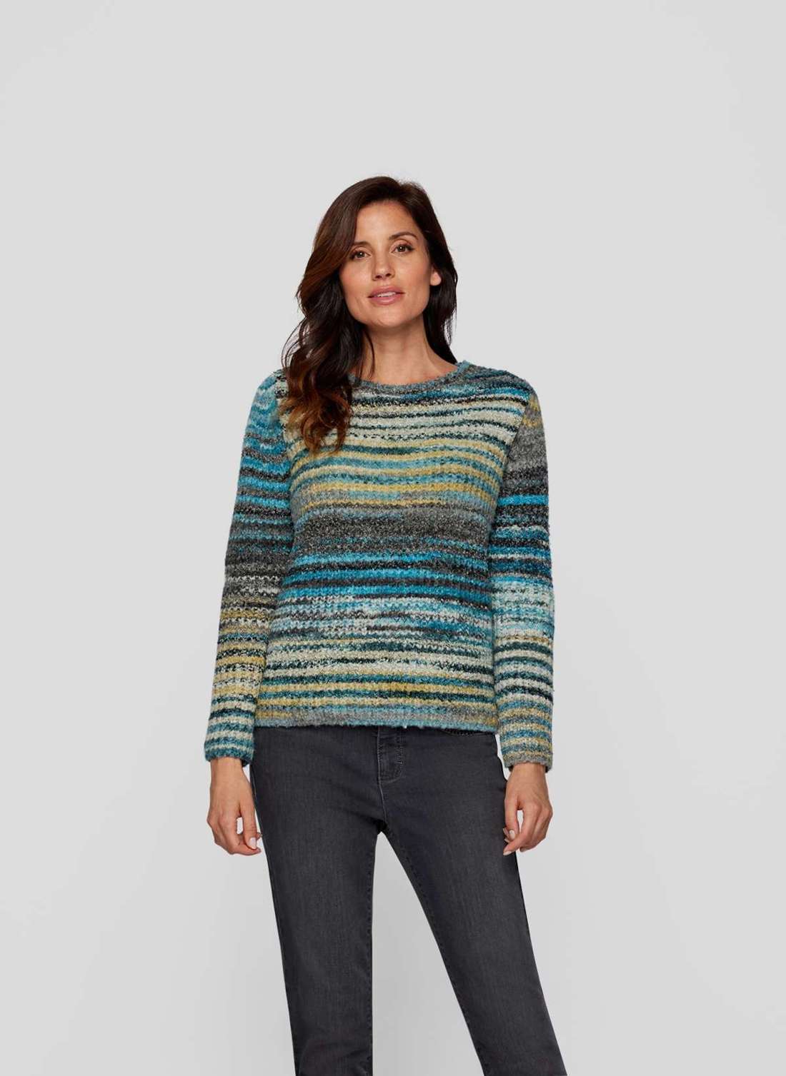 Вязаный свитер Kuscheliger Strickpullover mit Streifenmuster