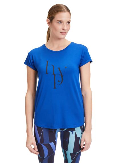 Рубашка с коротким рукавом Rundhals-Shirt mit Raffung
