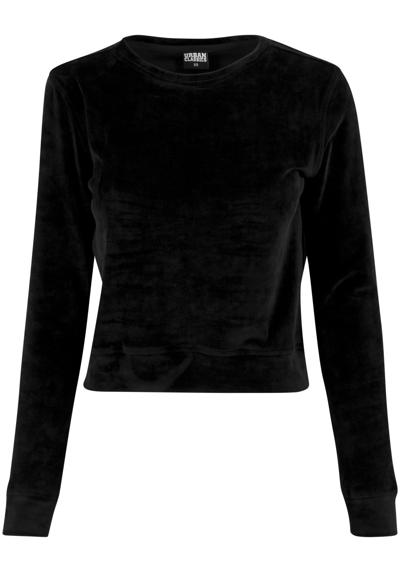 толстовка Urban Classics Damen Ladies Short Velvet Crew
