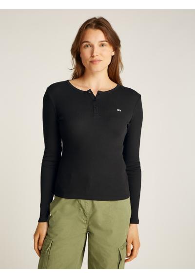 Рубашка с длинными рукавами больших размеров. TJW SLIM BUTTON RIB