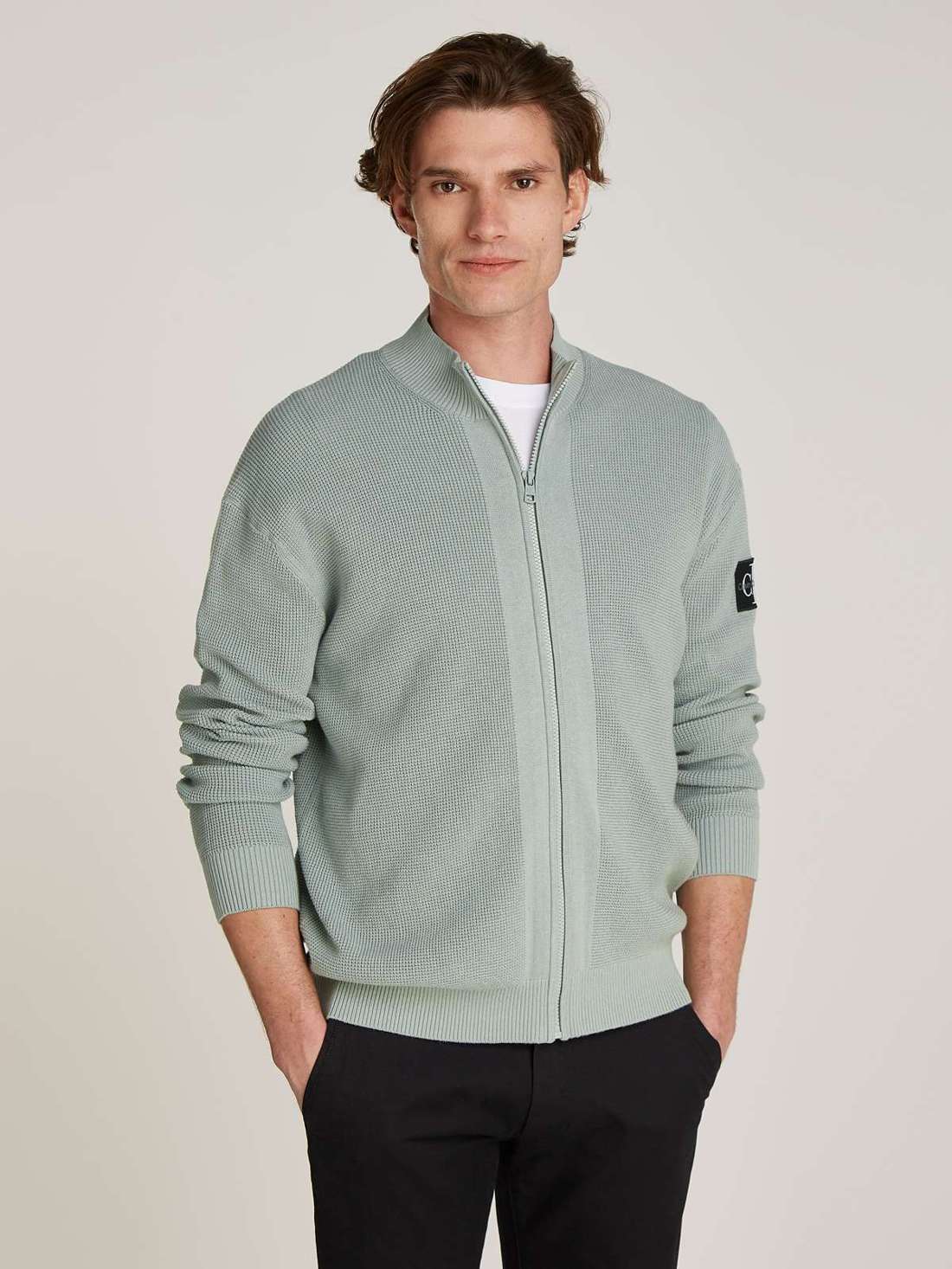 Кардиган с нашивкой-логотипом CORE BADGE SWEATER ZIP THROUGH
