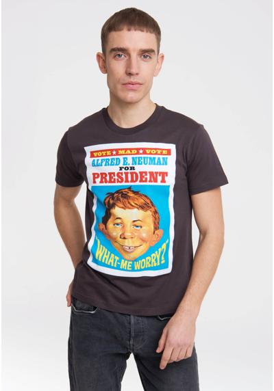 Футболка с мотивом Альфреда Ноймана Mad - For President