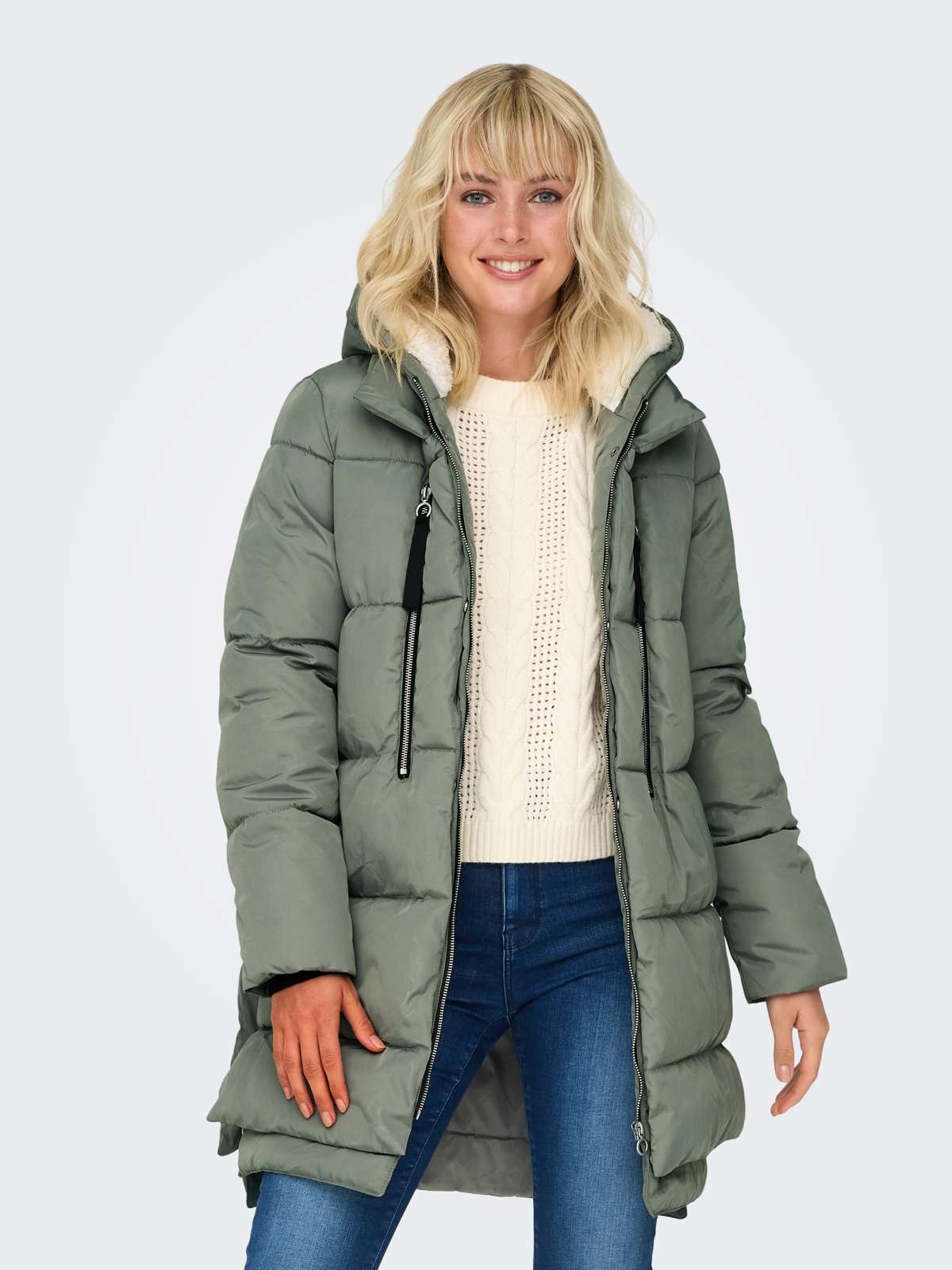 стеганое пальто ONLNEWNORA LONG PUFFER COAT LIFE CC OTW