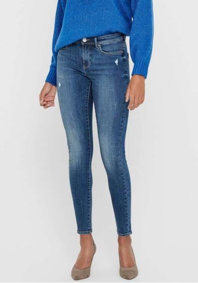 Джинсы скинни со слегка потертыми эффектами. ONLWAUW MID SKINNY BJ114-3 NOOS