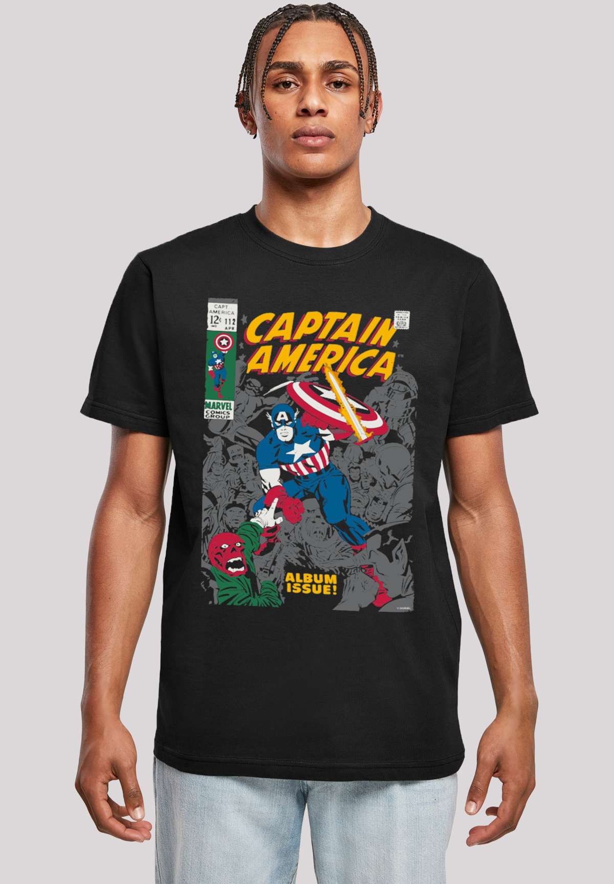 футболка Marvel Captain America Album Issue Cover