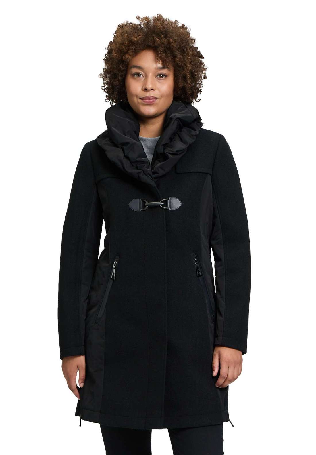 Шерстяная куртка Wolljacke mit hohem Kragen