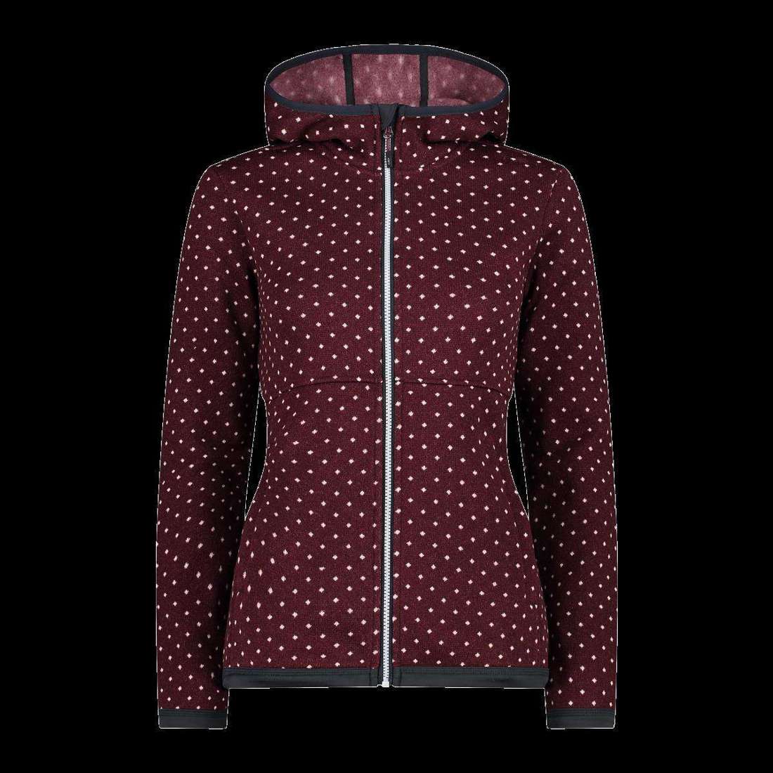 Вязаная флисовая куртка с капюшоном WOMAN JACKET FIX HOOD