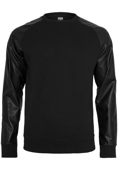 Свитер с круглым вырезом Urban Classics Herren Raglan Leather Imitation Crew