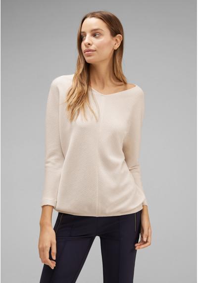 Рубашка с рукавом 3/4 полосатой структуры. Diagonal Structure Shirt
