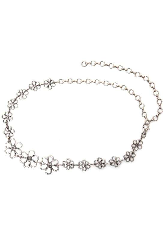 Пояс-цепочка с цветами и цветочками Emma