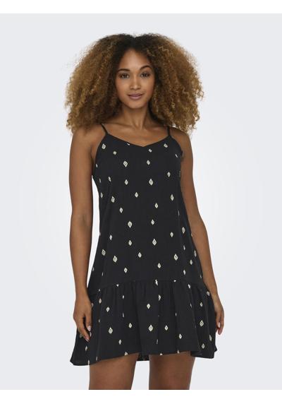 Платье-спагетти с воланом ONLNORA LIFE STRAP V-NECK DRESS PTM
