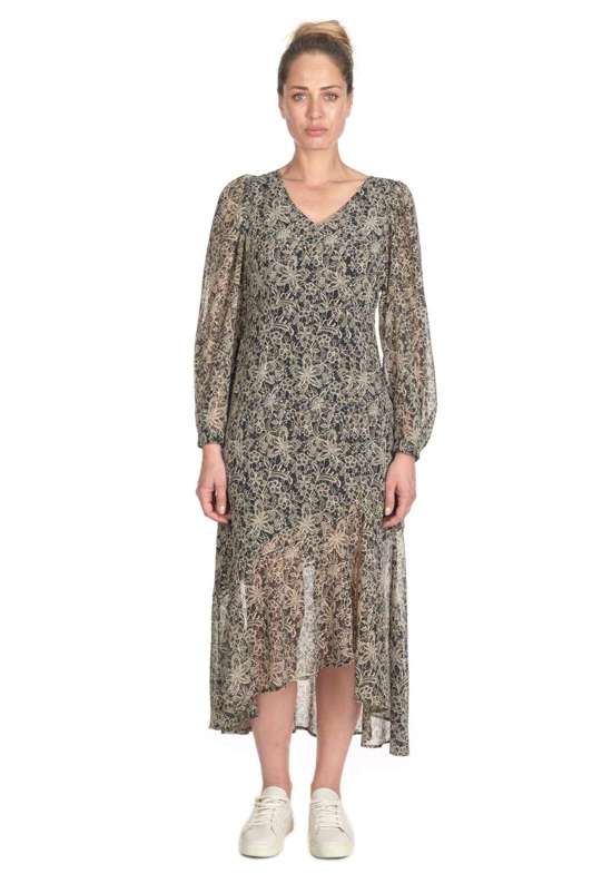 Платье из джерси с великолепным узором по всей поверхности. KIP