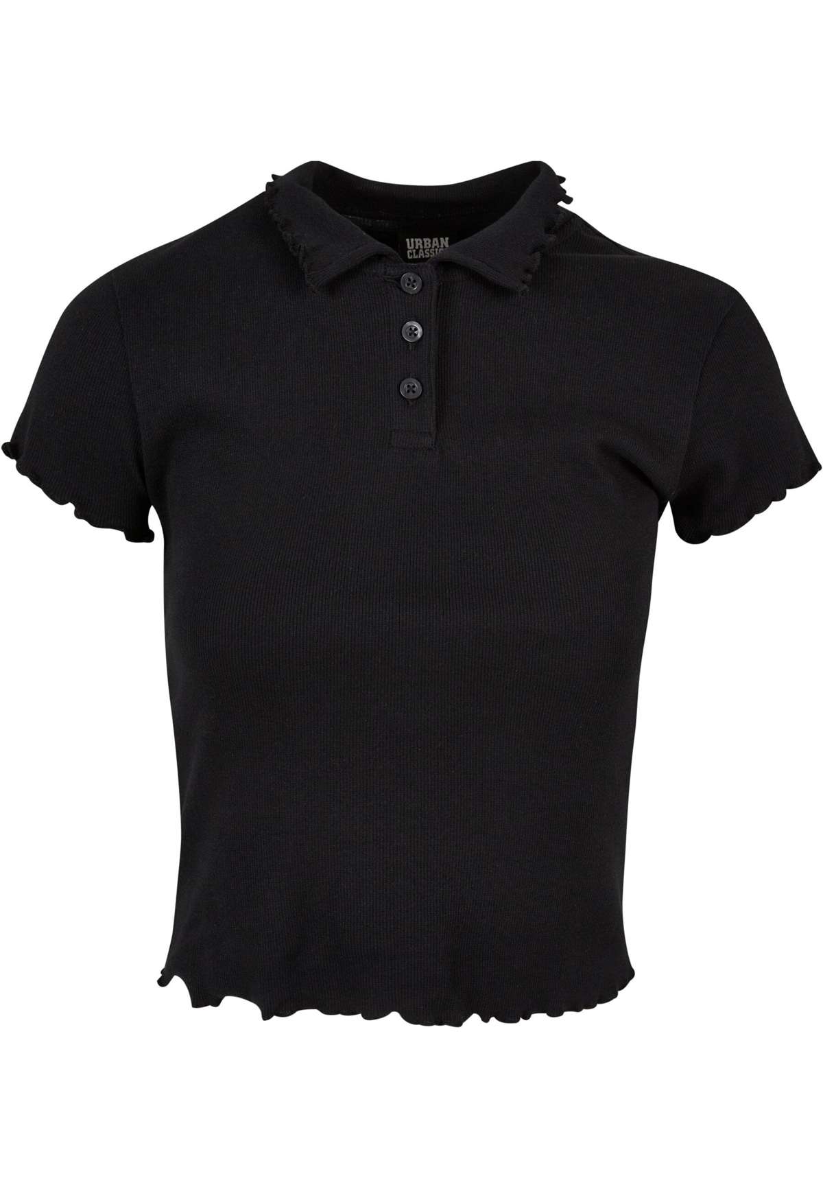 футболка Urban Classics Damen Ladies Rib Polo Tee