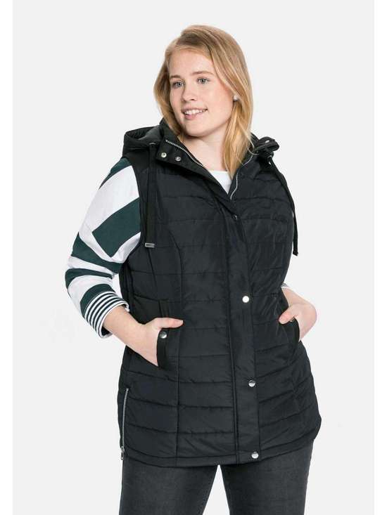 Длинный жилет со стеганым эффектом Große Größen