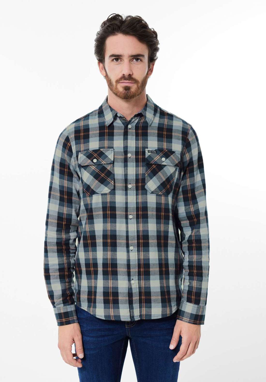 Фланелевая рубашка с нагрудными карманами