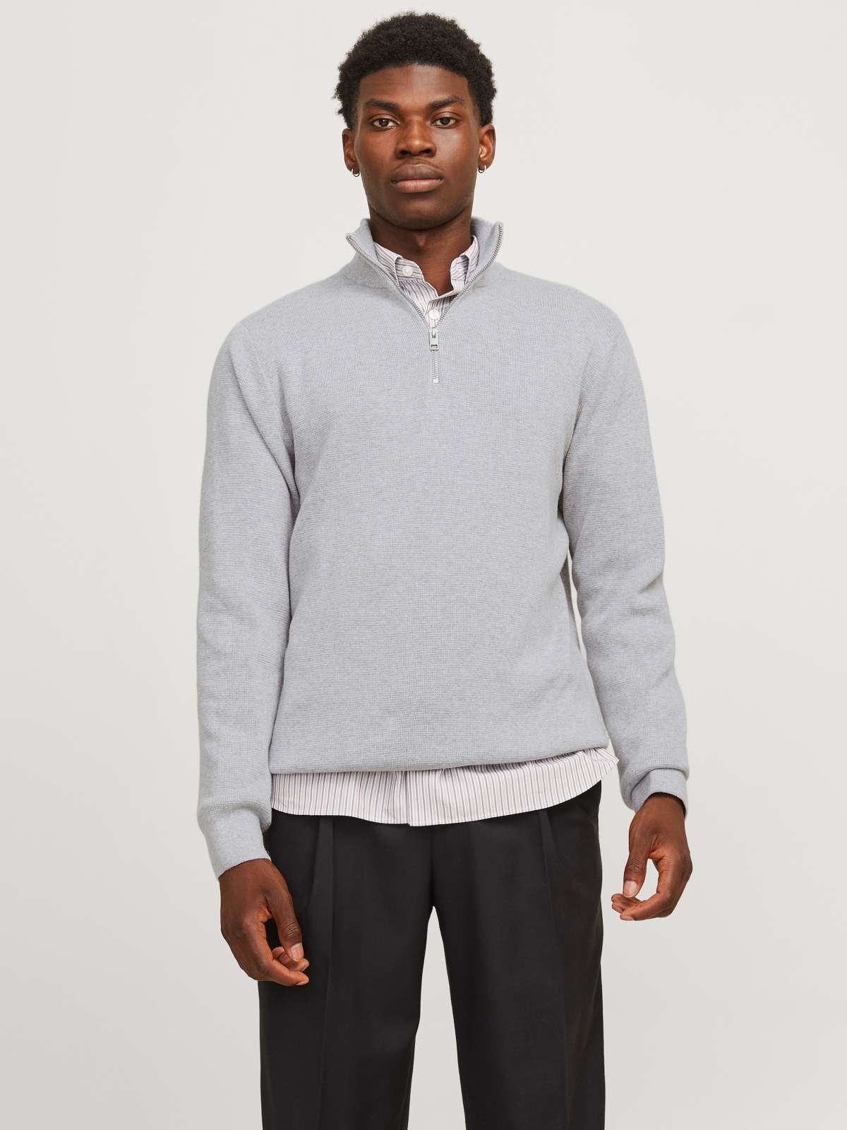 Тройер JPRBLAMILANO STITCH KNIT HALF ZIP SN