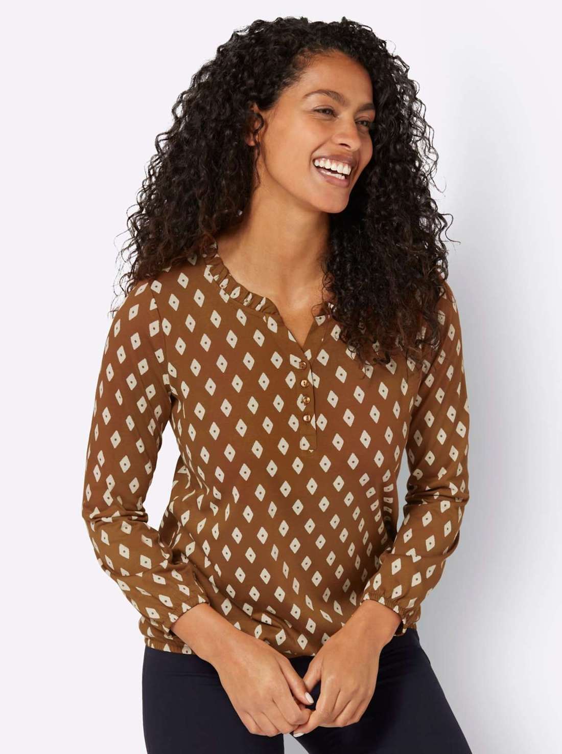 Рубашка с длинным рукавом Druck-Shirt