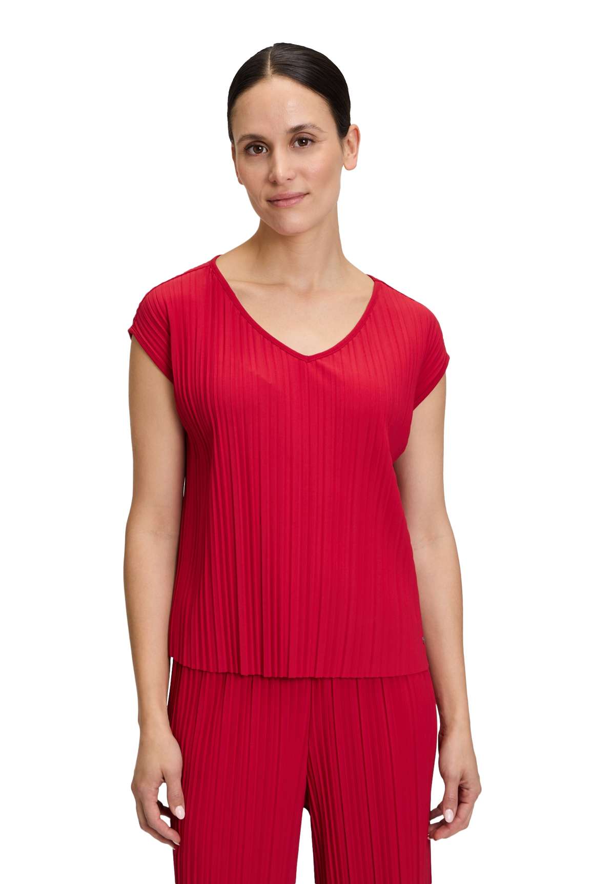 футболка Betty & Co Casual-Shirt mit Plissee