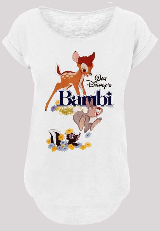 Рубашка с коротким рукавом Damen Bambi Poster with Ladies Long Slub Tee