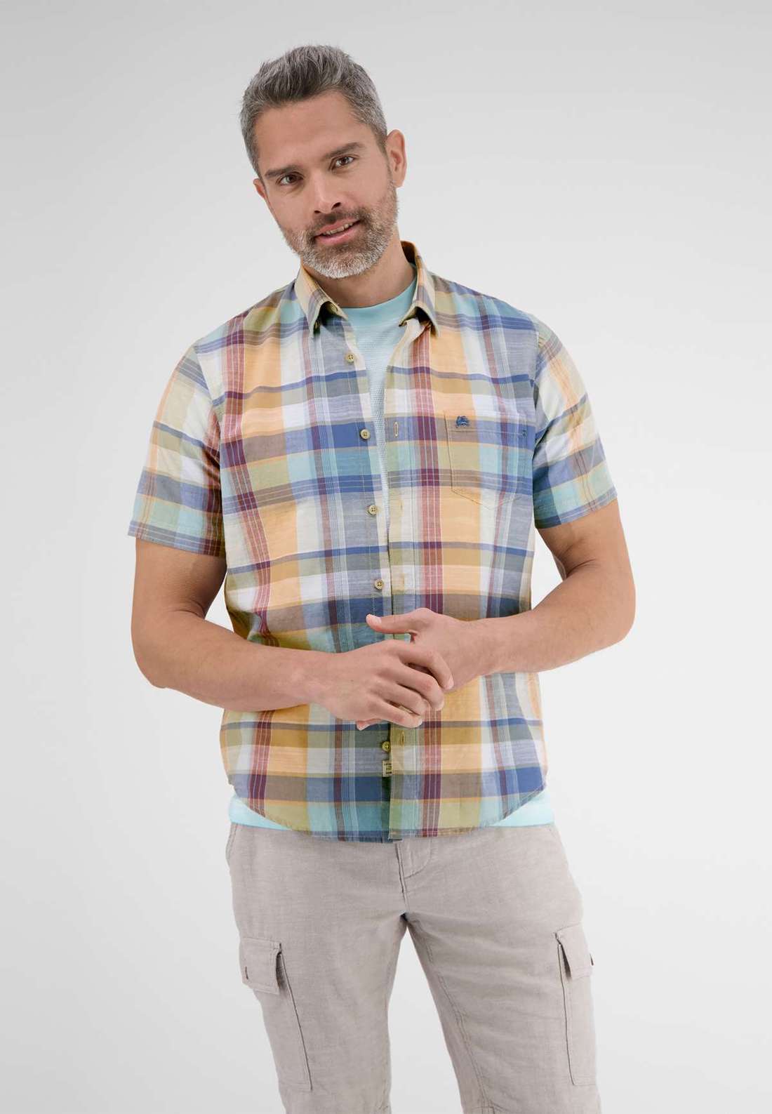 Рубашка с коротким рукавом LERROS Kariertes Halbarmhemd