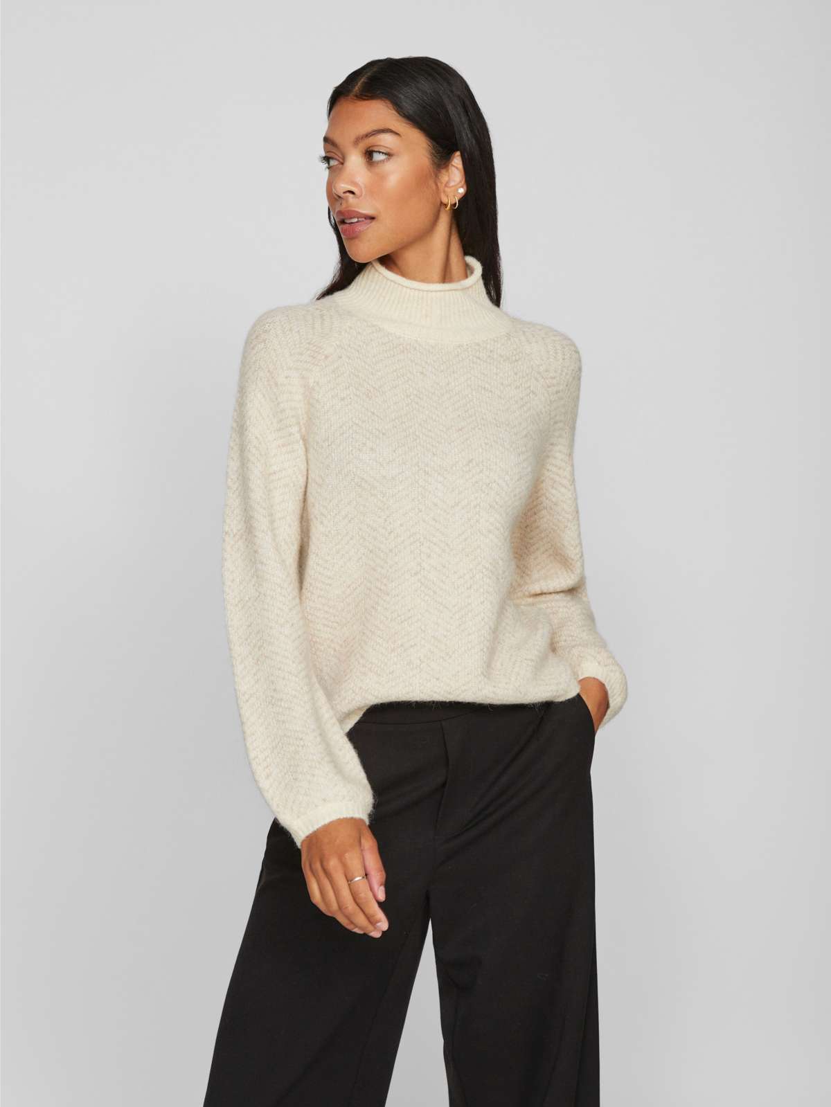 Свитер с воротником-стойкой VILORY HIGH NECK L/S KNIT TOP - NOOS