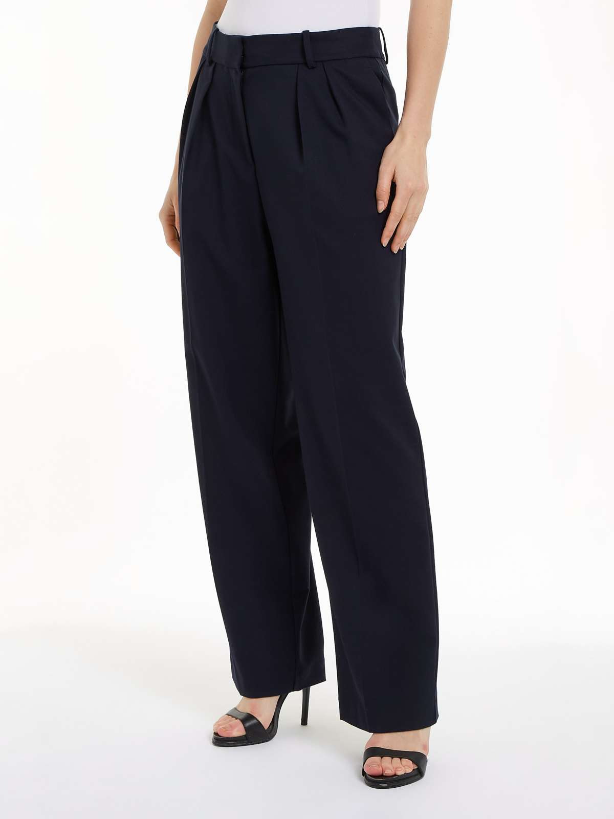 Брюки из тканого материала с вышивкой логотипа на спине. MD CORE RELAXED STRAIGHT PANT
