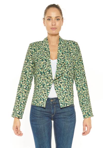 Пиджак-пиджак с цветочным принтом по всей поверхности