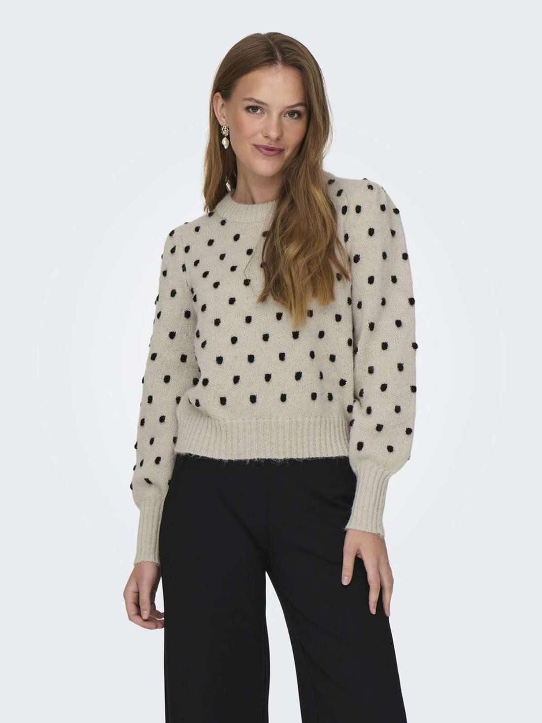 Свитер с круглым вырезом SIGRID LIFE L/S ON PUFF PULL KNT NOOS