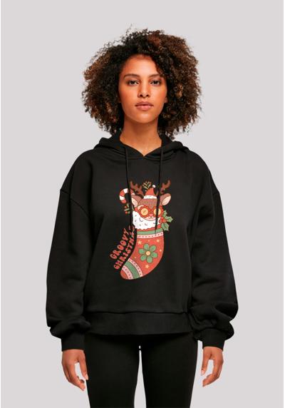 Толстовка с капюшоном Groovy Weihnachten Hippie Reindeer